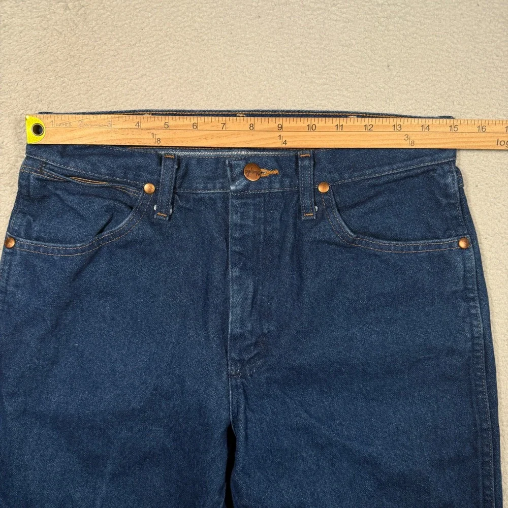 Vintage Wrangler Jeans Mens 30x32 Dark Wash Cowboy Cut Straight Leg Denim 90s